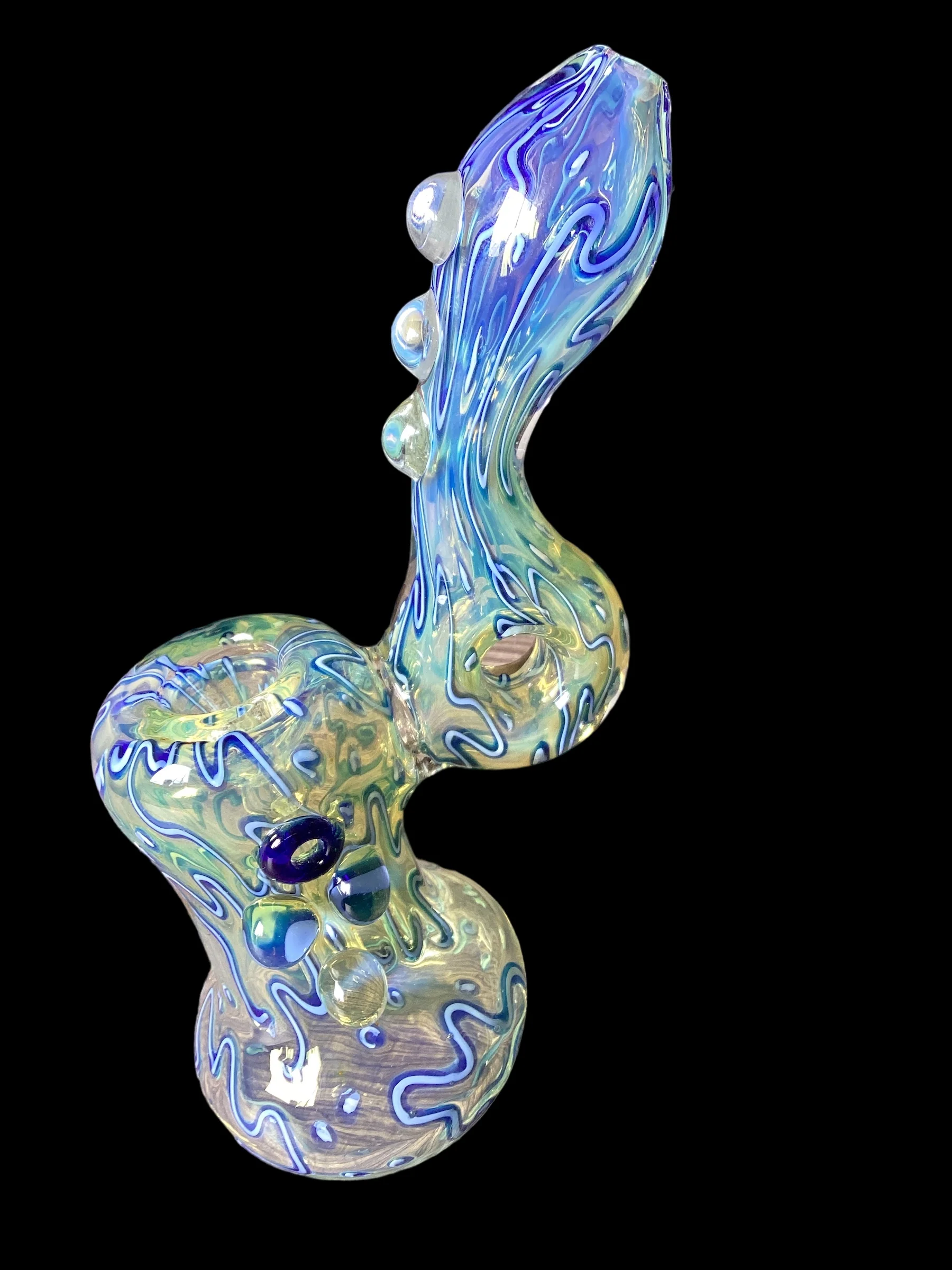 Blue Wiggle Fumed Bubbler - Image 3