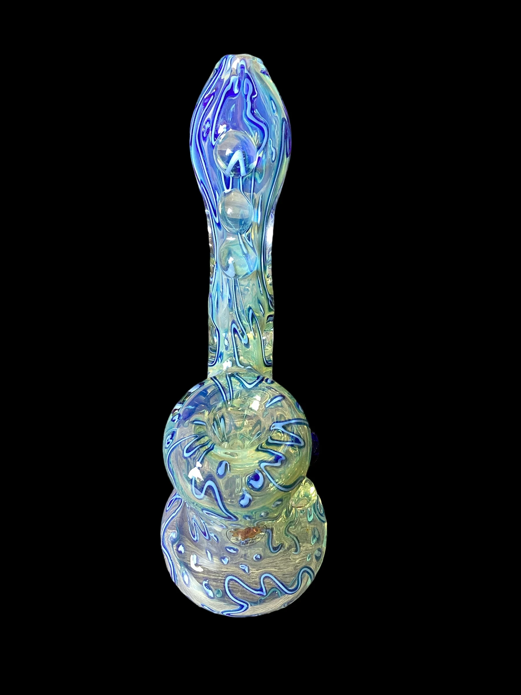 Blue Wiggle Fumed Bubbler - Image 4