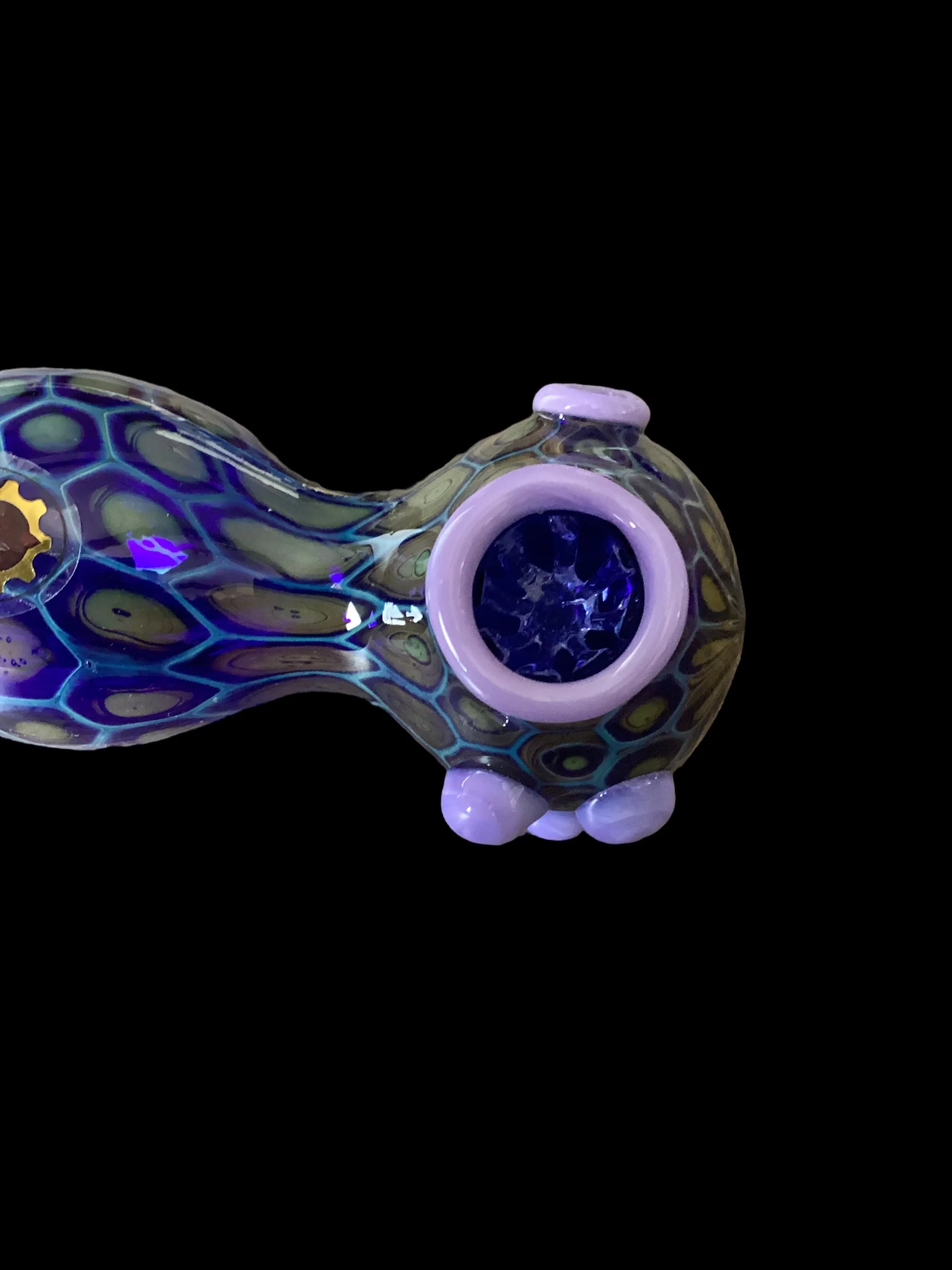 Fumed Blue Hand Pipe - Image 2