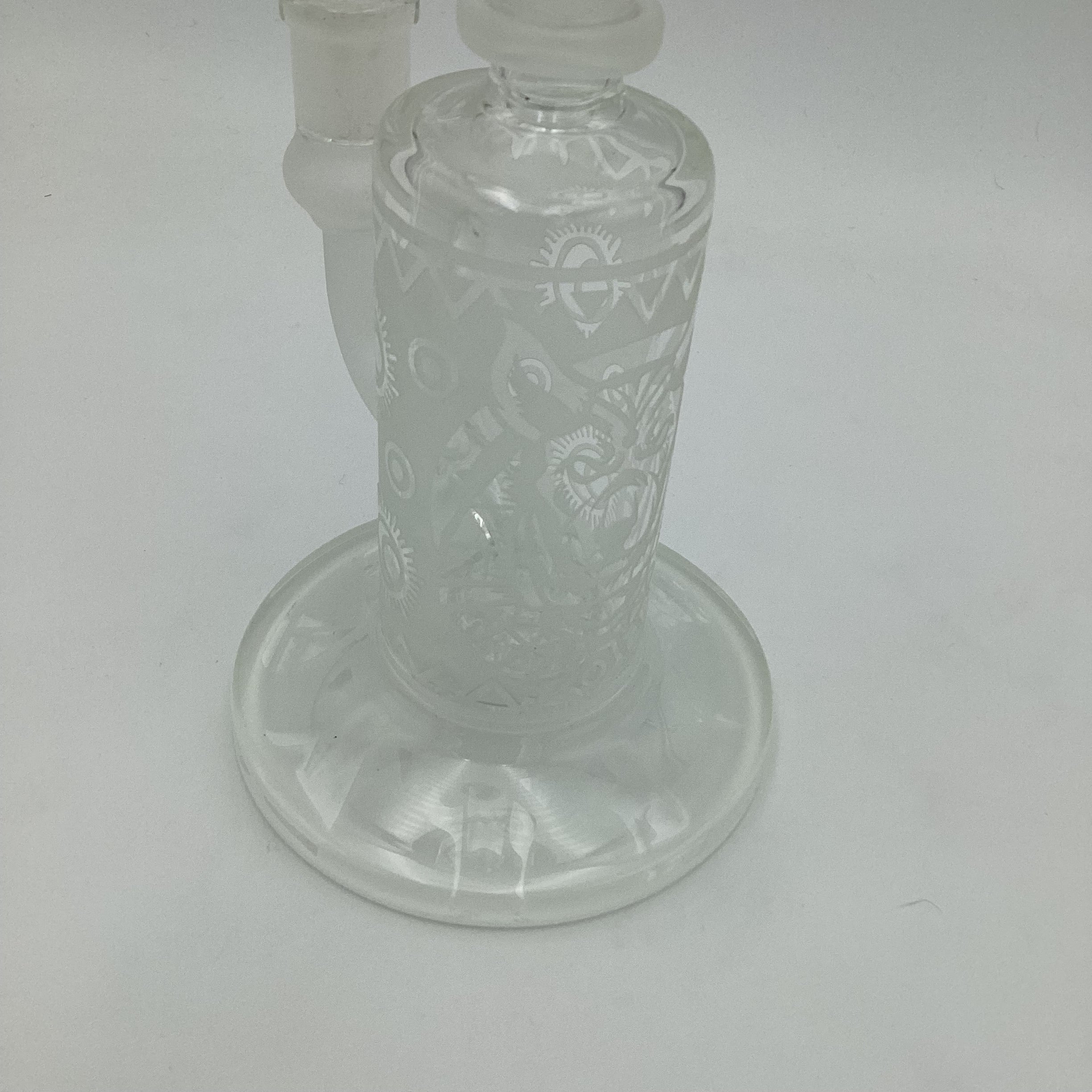 Monster Glass Sand Blasted Egyptian Dog Water Pipe - Image 2