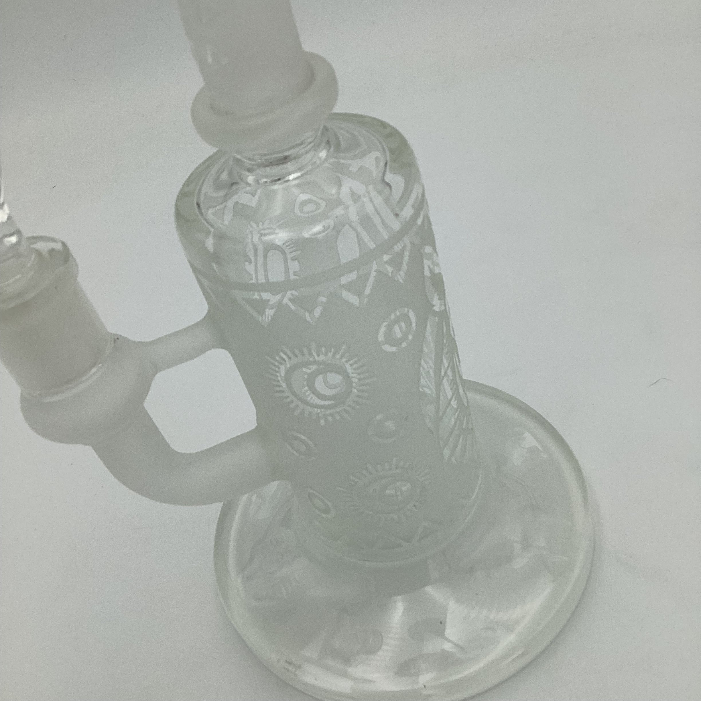 Monster Glass Sand Blasted Egyptian Dog Water Pipe - Image 3