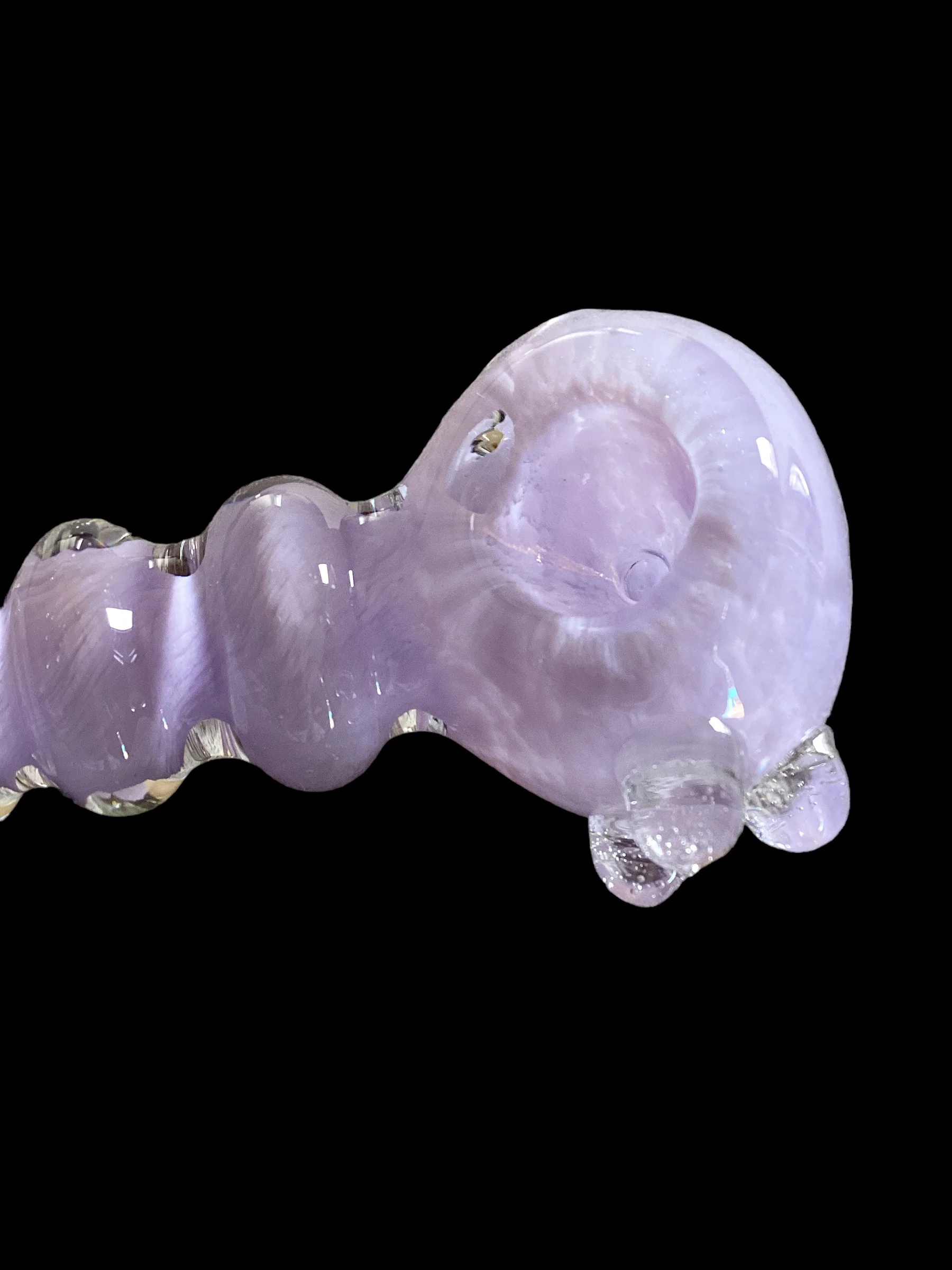 Light Purple Ribbed Hand Pipe - Image 2