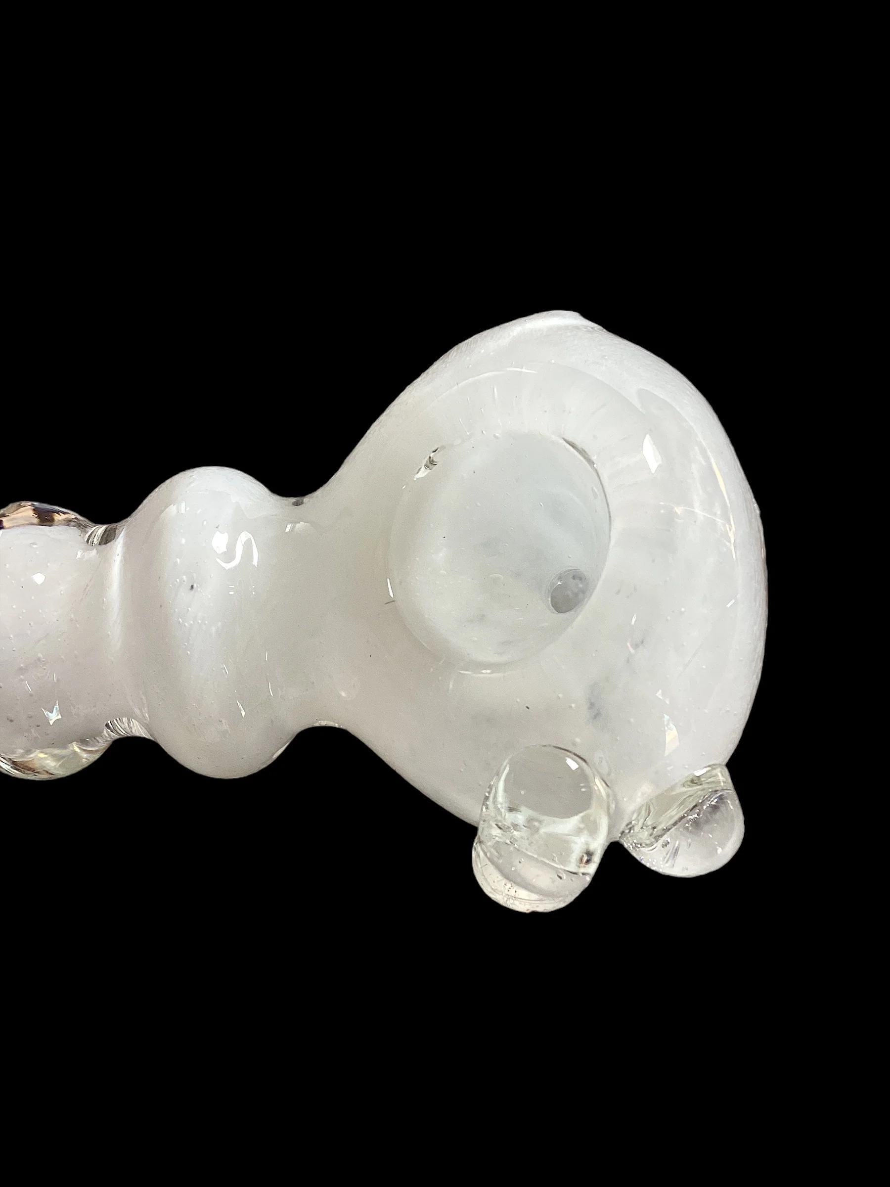White Ribbed Hand Pipe - Image 2